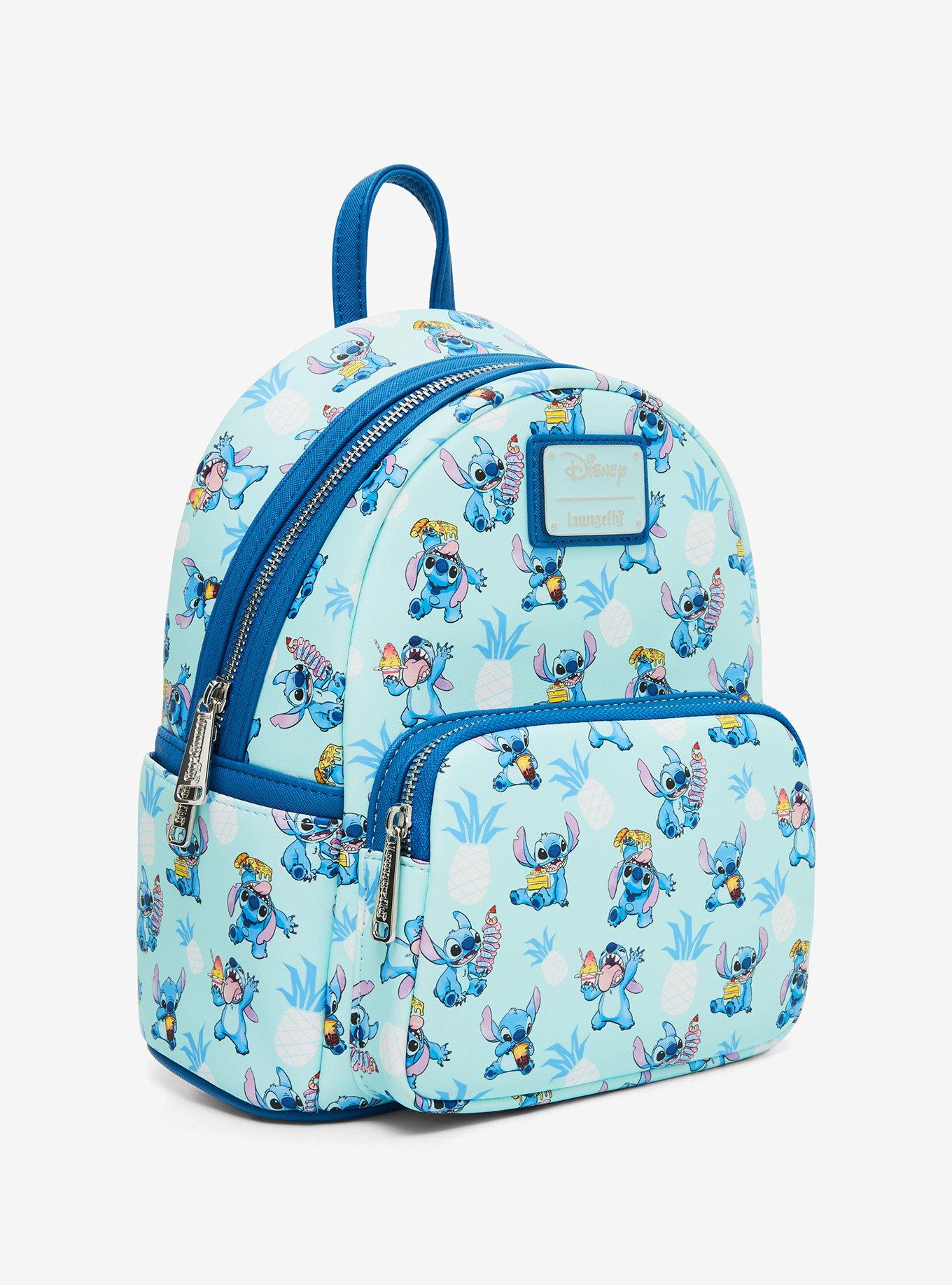 Loungefly Disney Lilo & Stitch Snacking Stitch Allover Print Mini Backpack - BoxLunch Exclusive, , alternate