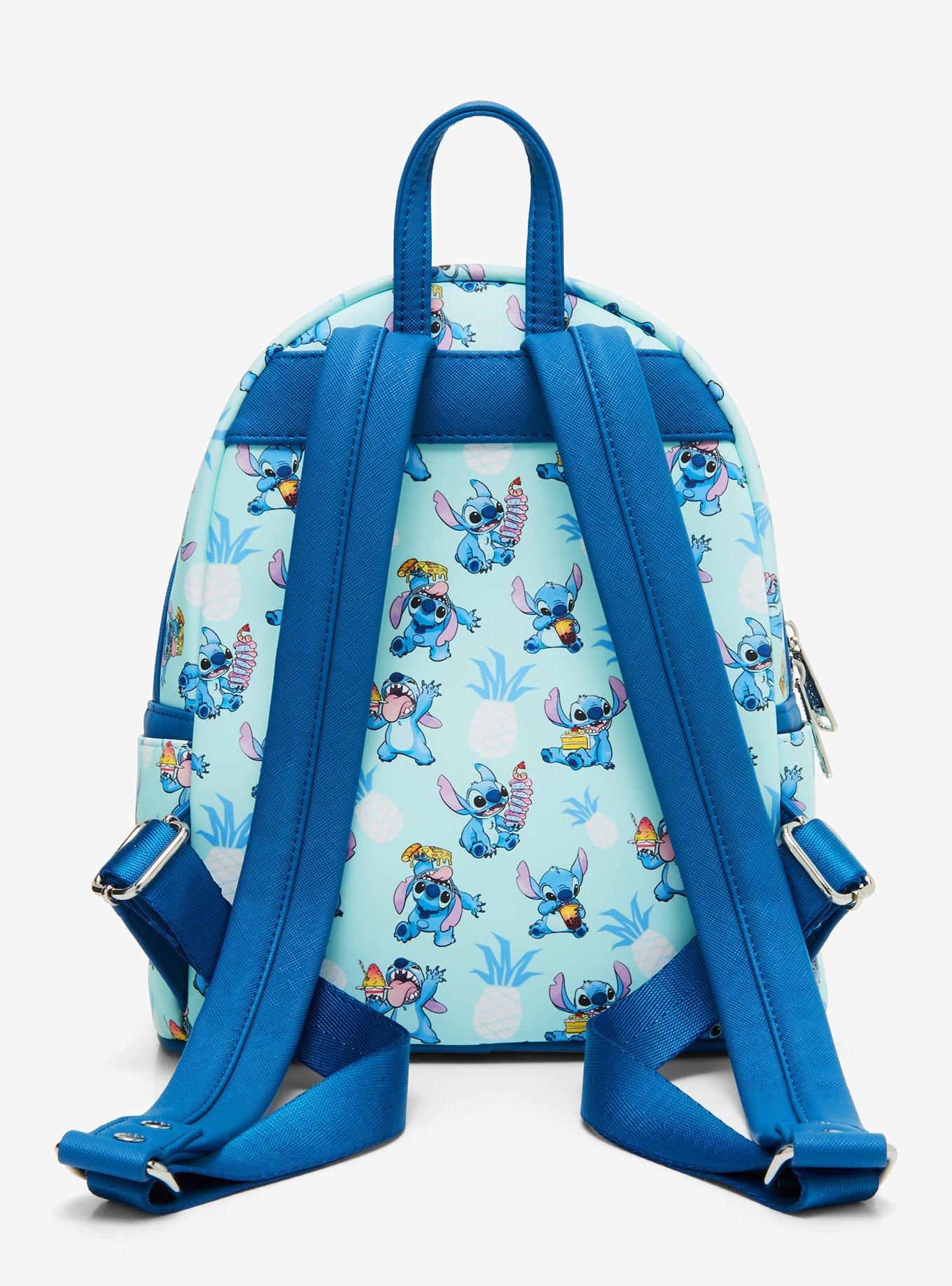 Loungefly Disney Lilo & Stitch Snacking Stitch Allover Print Mini Backpack - BoxLunch Exclusive, , alternate