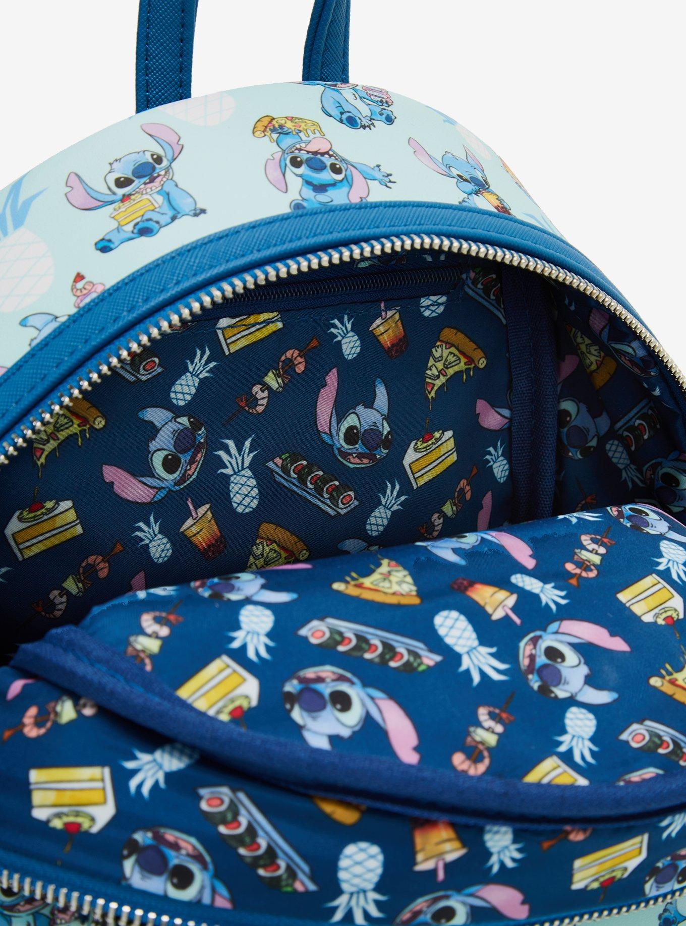 Loungefly Disney Lilo & Stitch Snacking Stitch Allover Print Mini Backpack - BoxLunch Exclusive, , alternate