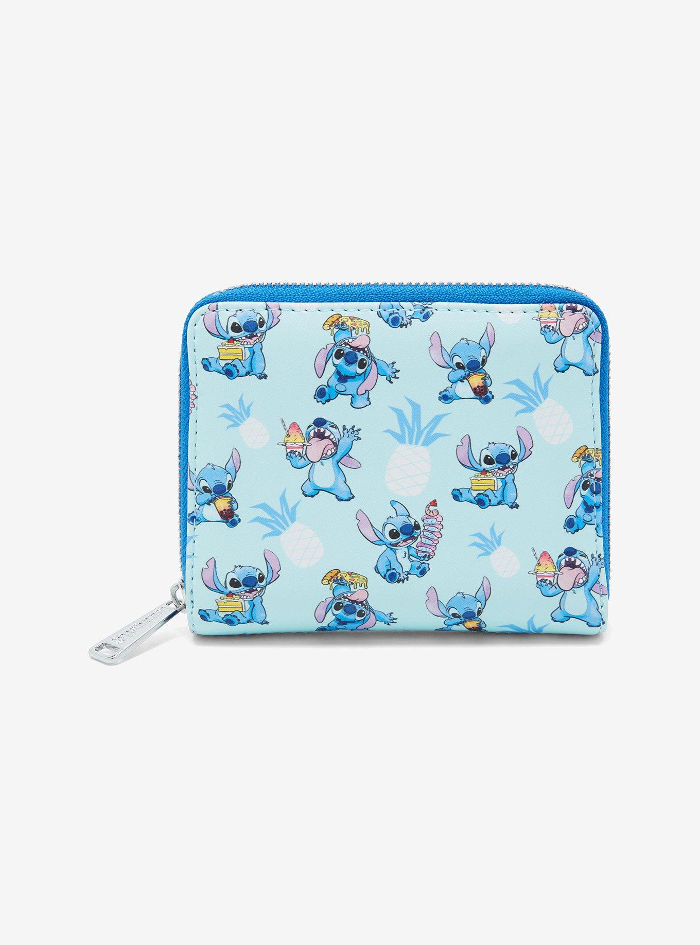 Loungefly Disney Lilo & Stitch Snacking Stitch Allover Print Small Zip Wallet - BoxLunch Exclusive, , hi-res