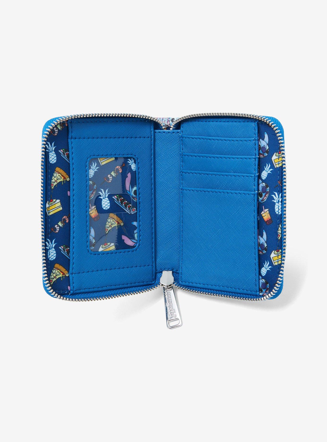 Loungefly Disney Lilo & Stitch Snacking Stitch Allover Print Small Zip Wallet - BoxLunch Exclusive, , alternate