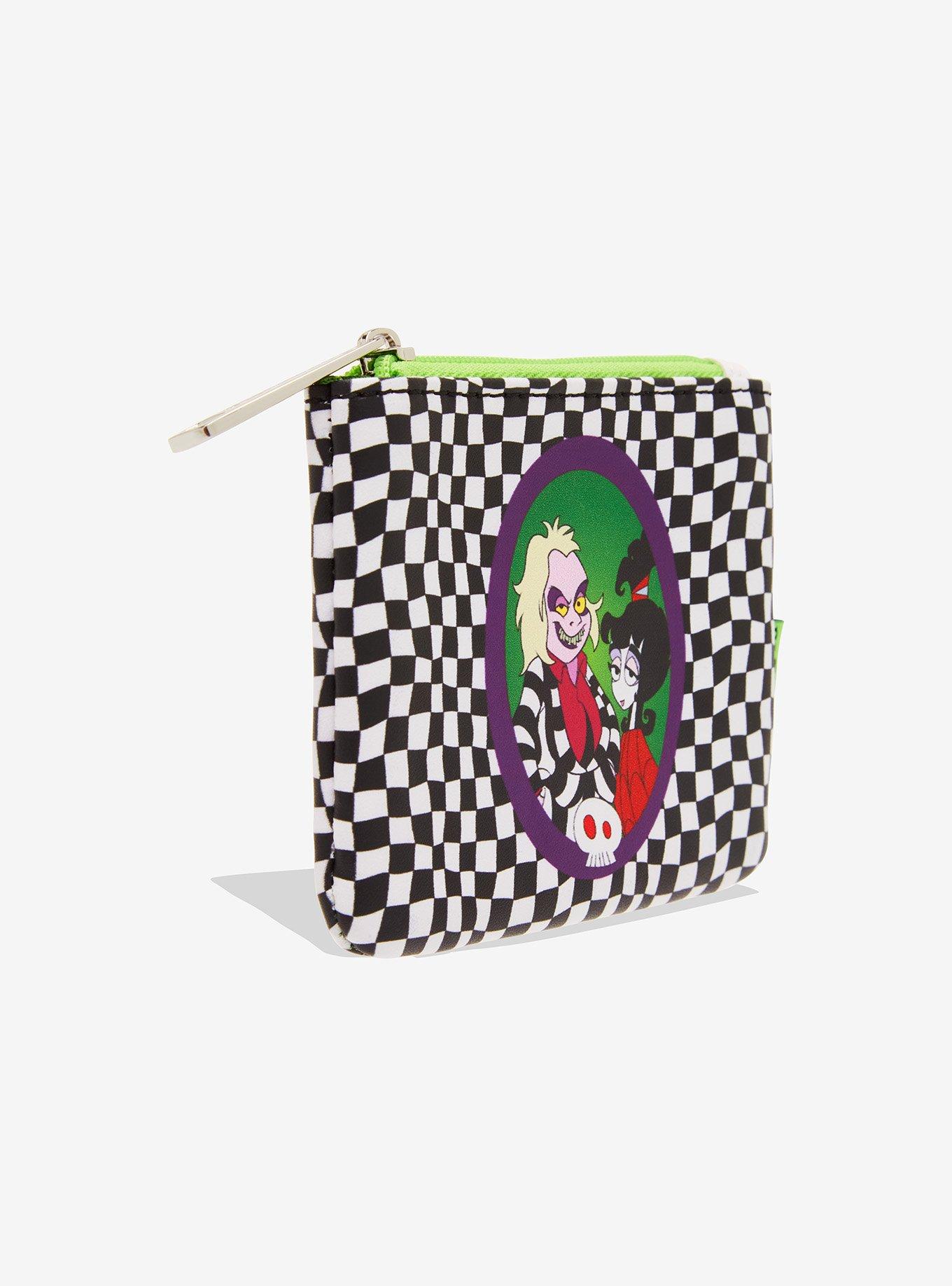 Loungefly Beetlejuice Checkered Portrait Coin Purse - BoxLunch Exclusive , , hi-res