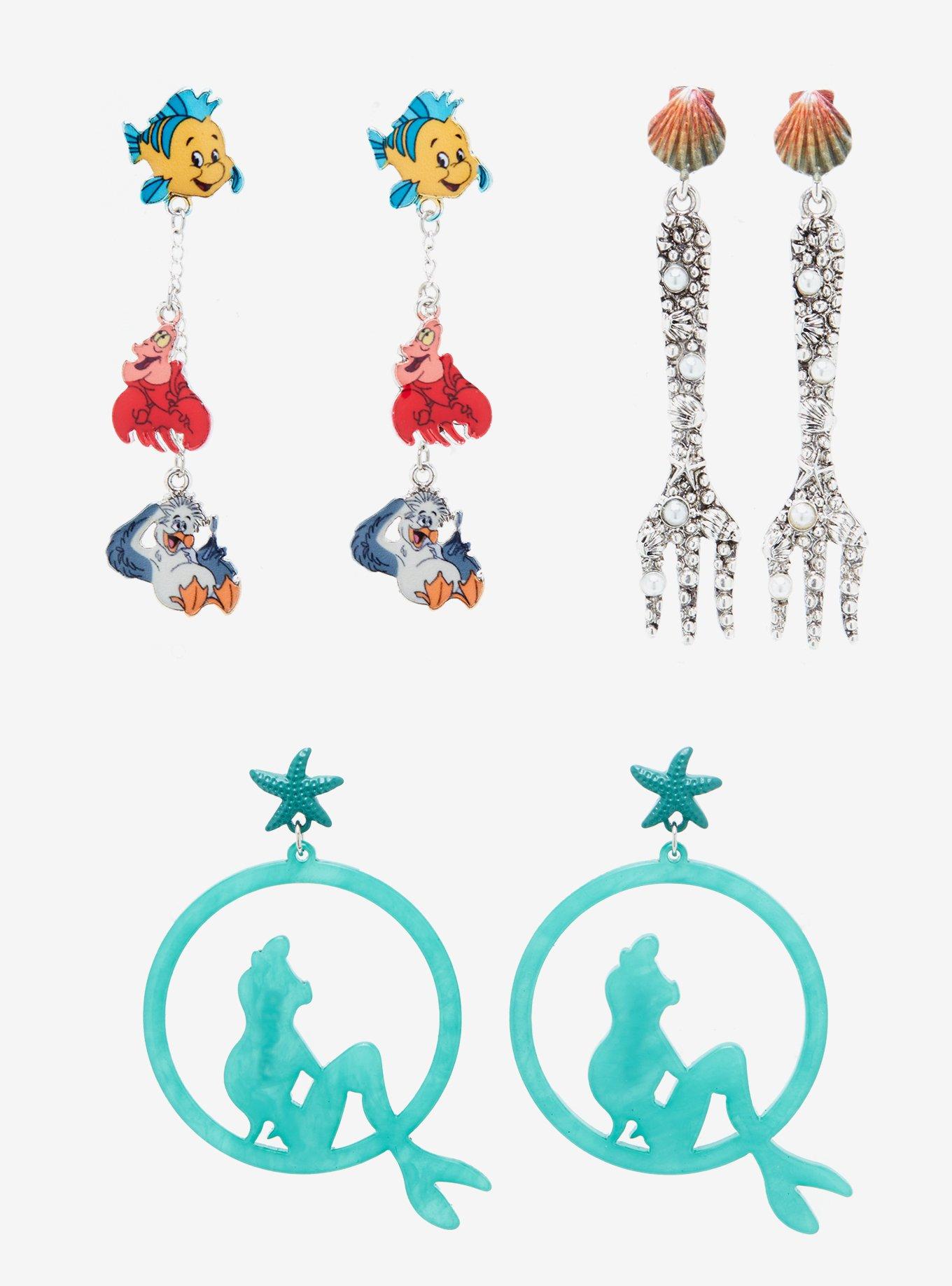 Disney The Little Mermaid Icons & Characters Earring Set - BoxLunch Exclusive, , alternate