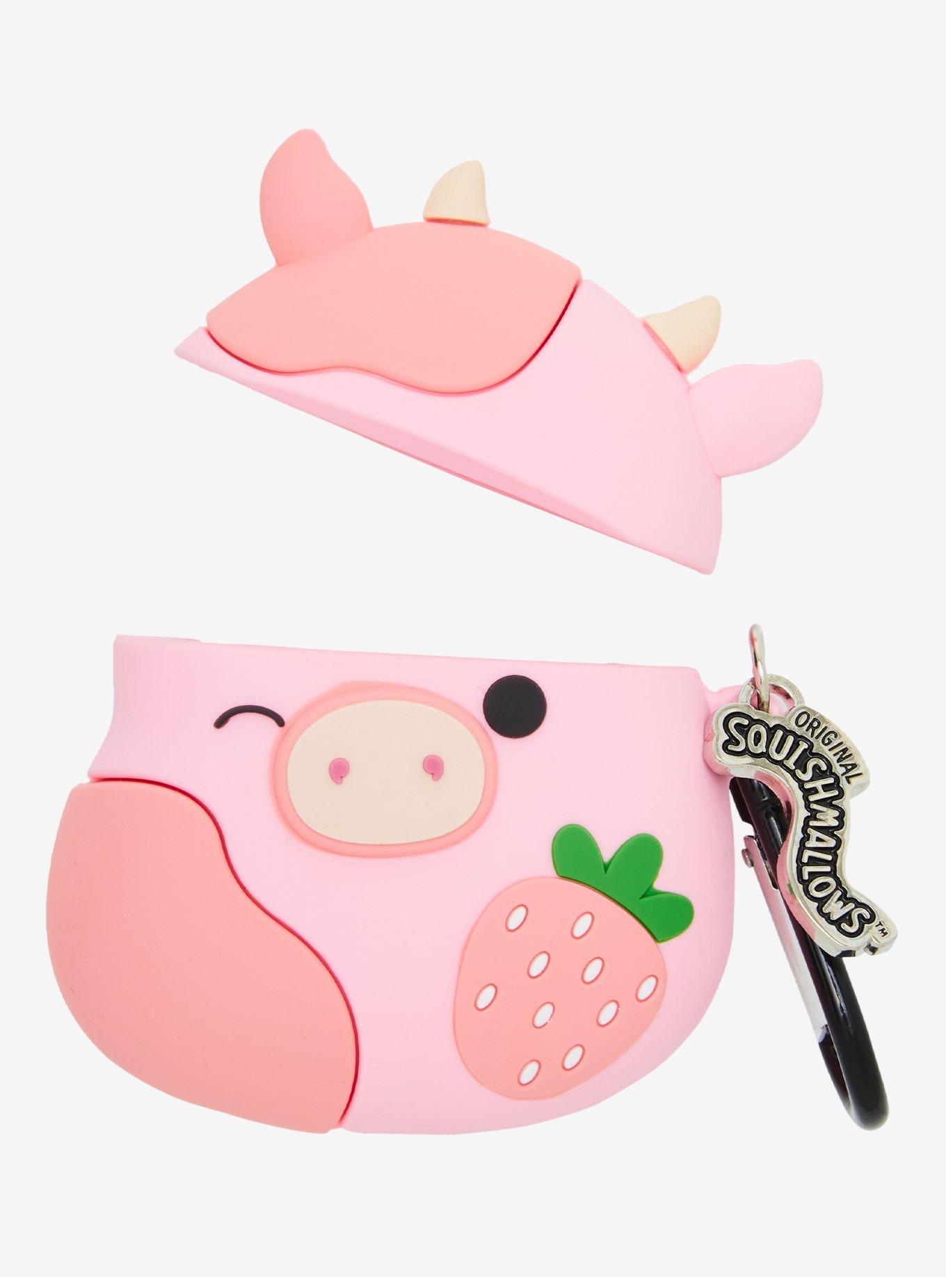 Squishmallows Strawberry Cow Wireless Earbud Case Cover, , alternate