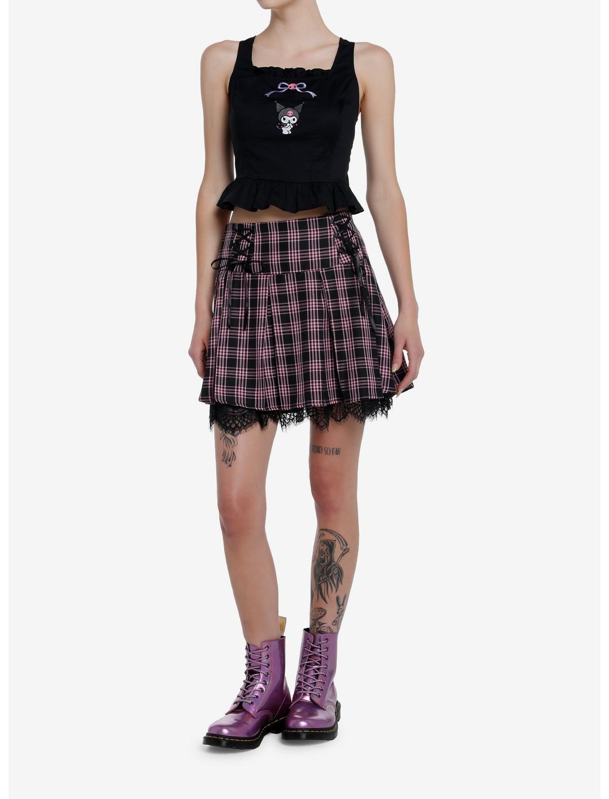 Kuromi Pom Pom Corset Top, MULTI, alternate