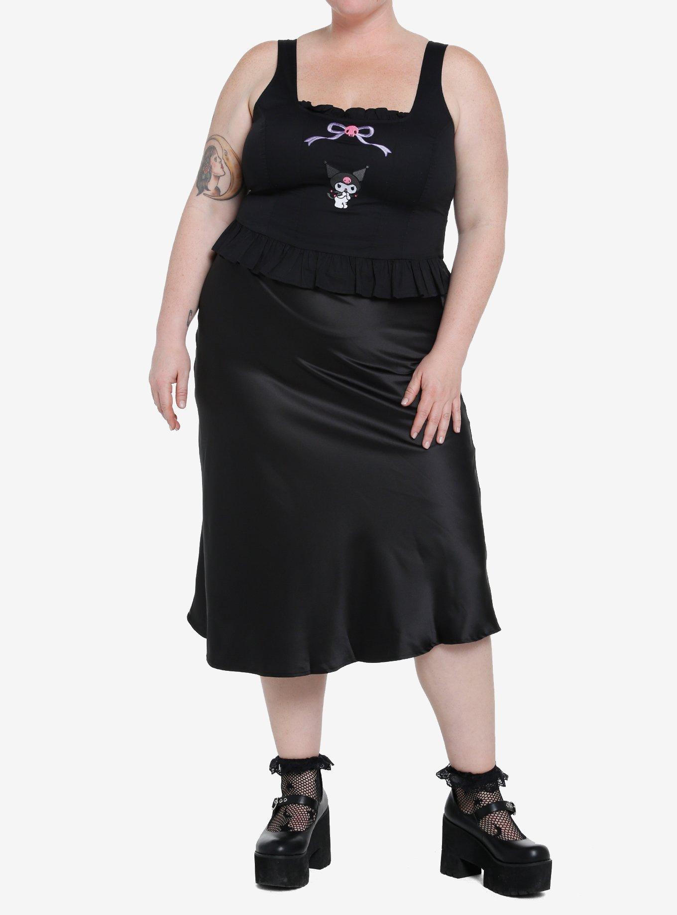 Kuromi Pom Pom Corset Top Plus Size, MULTI, alternate