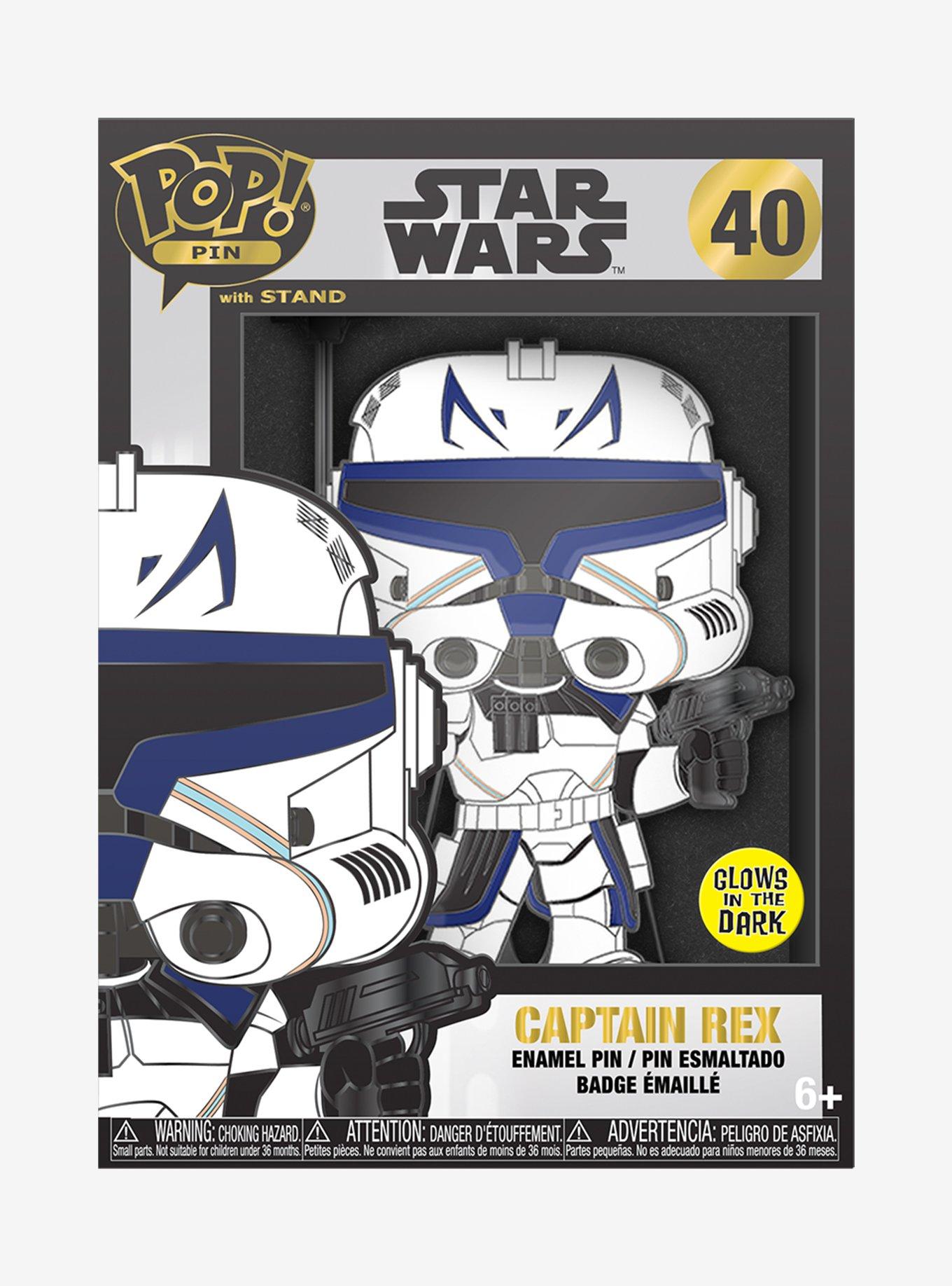 Loungefly Funko Star Wars: The Clone Wars Captain Rex Pop! Enamel Pin, , alternate