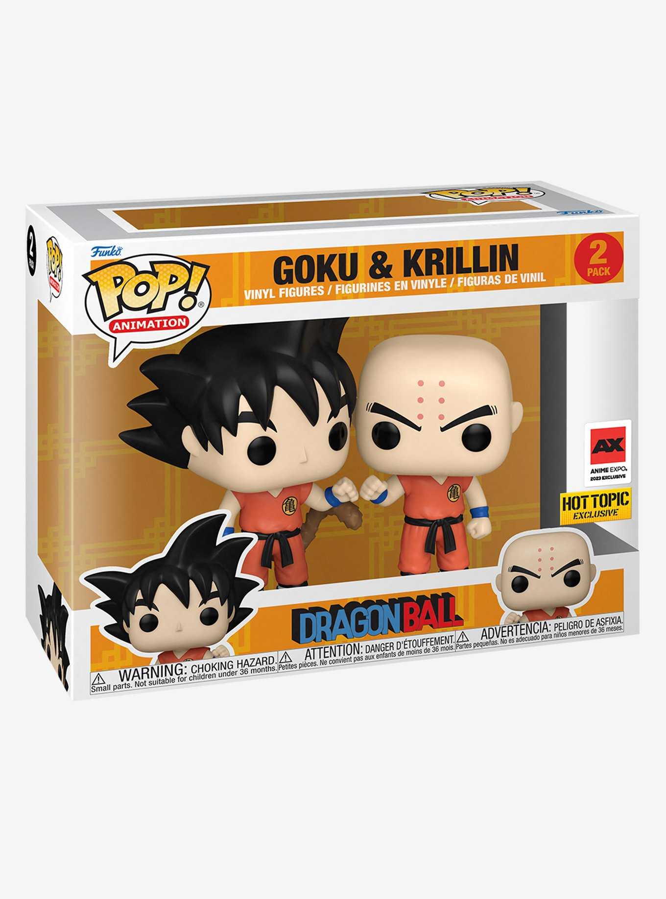 Funko Dragon Ball Z Pop! Animation Goku & Krillin Vinyl Figure Set 2023 Anime Expo Exclusive, , hi-res