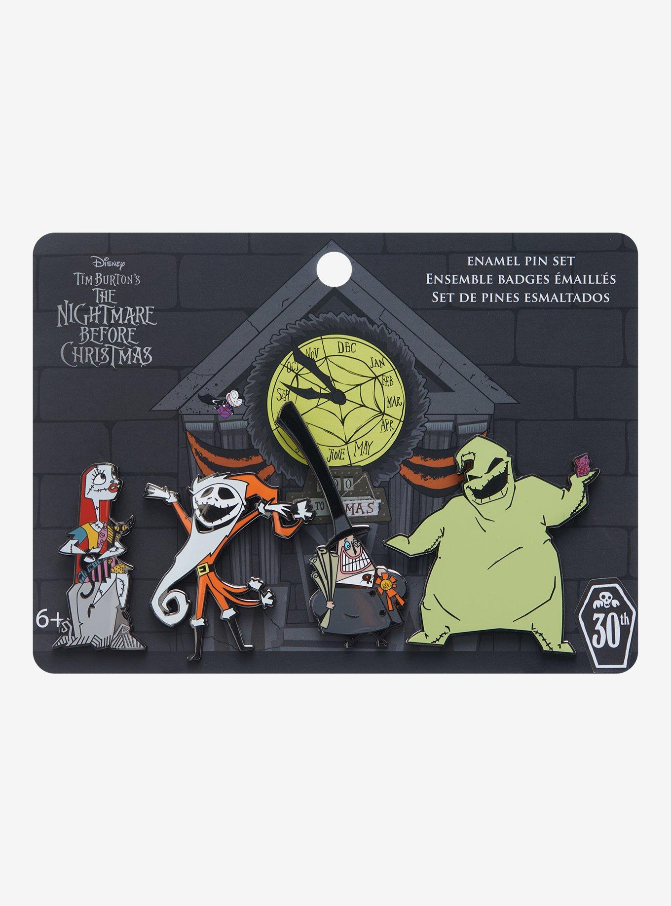 Loungefly The Nightmare Before Christmas Character Enamel Pin Set, , hi-res