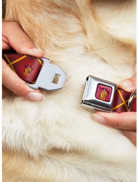 Harry Potter Gryffindor Crest Plaid Seatbelt Buckle Dog Collar, , hi-res