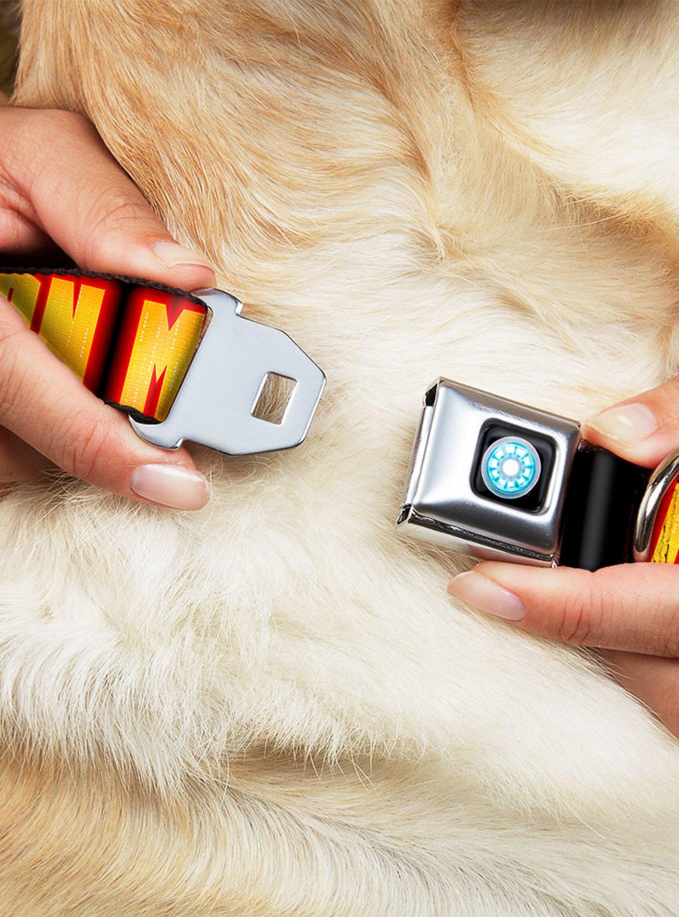 Marvel Iron Man I Am Iron Man Seatbelt Buckle Dog Collar, , hi-res