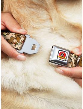 Plus Size Looney Tunes Wile E Coyote Stacked Seatbelt Buckle Dog Collar, , hi-res