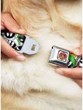 Looney Tunes Marvin The Martian stacked White Black Green Gold Seatbelt Buckle Dog Collar, MULTICOLOR, alternate