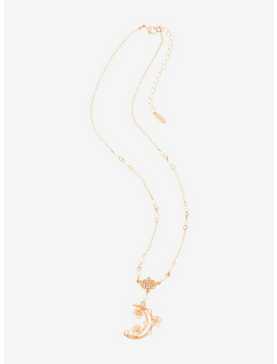 Sailor Moon Floral Moon Pendant Necklace - BoxLunch Exclusive, , hi-res