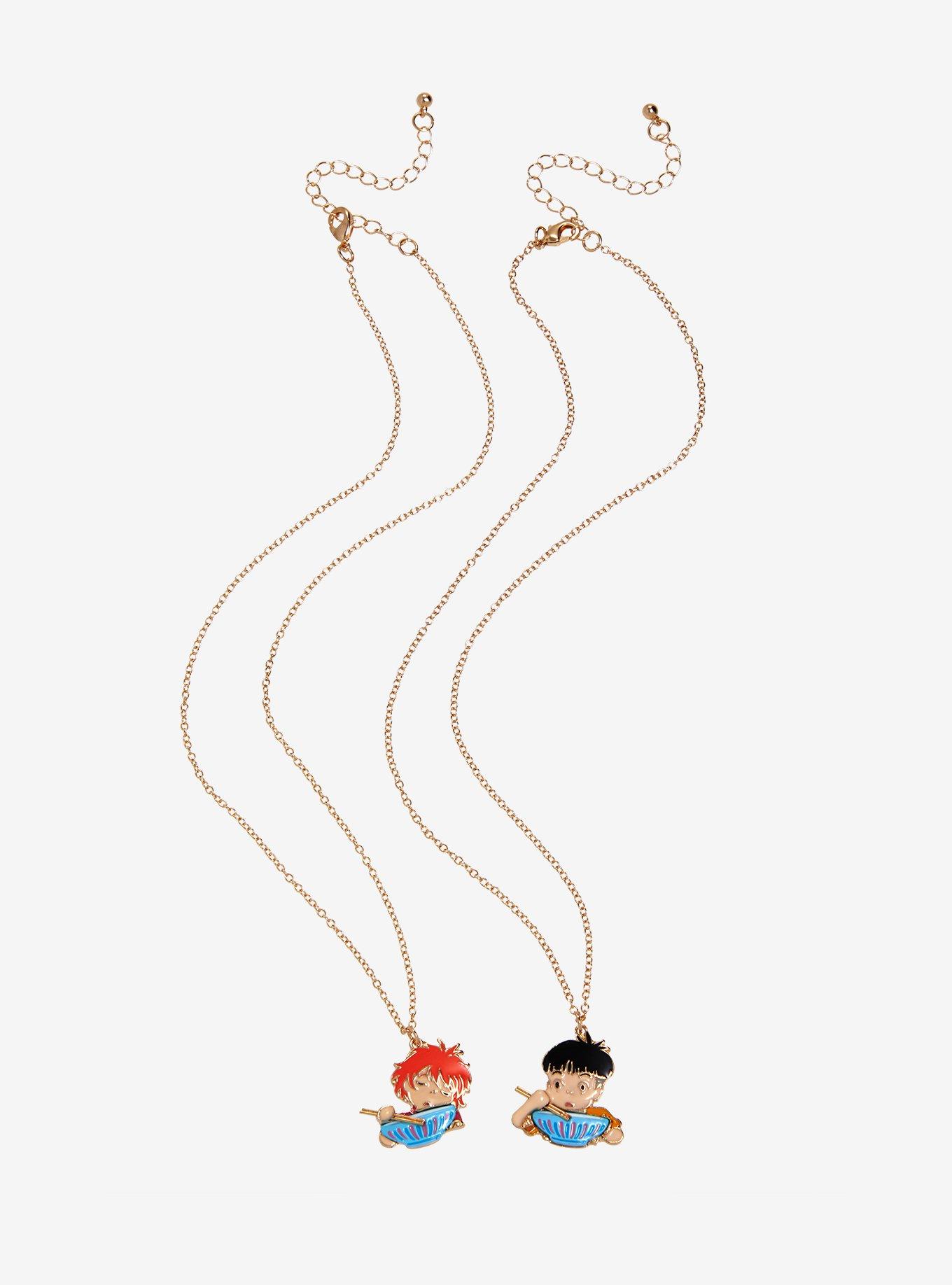 Studio Ghibli Ponyo Sosuke & Ponyo Ramen Bestie Necklace Set - BoxLunch Exclusive, , hi-res