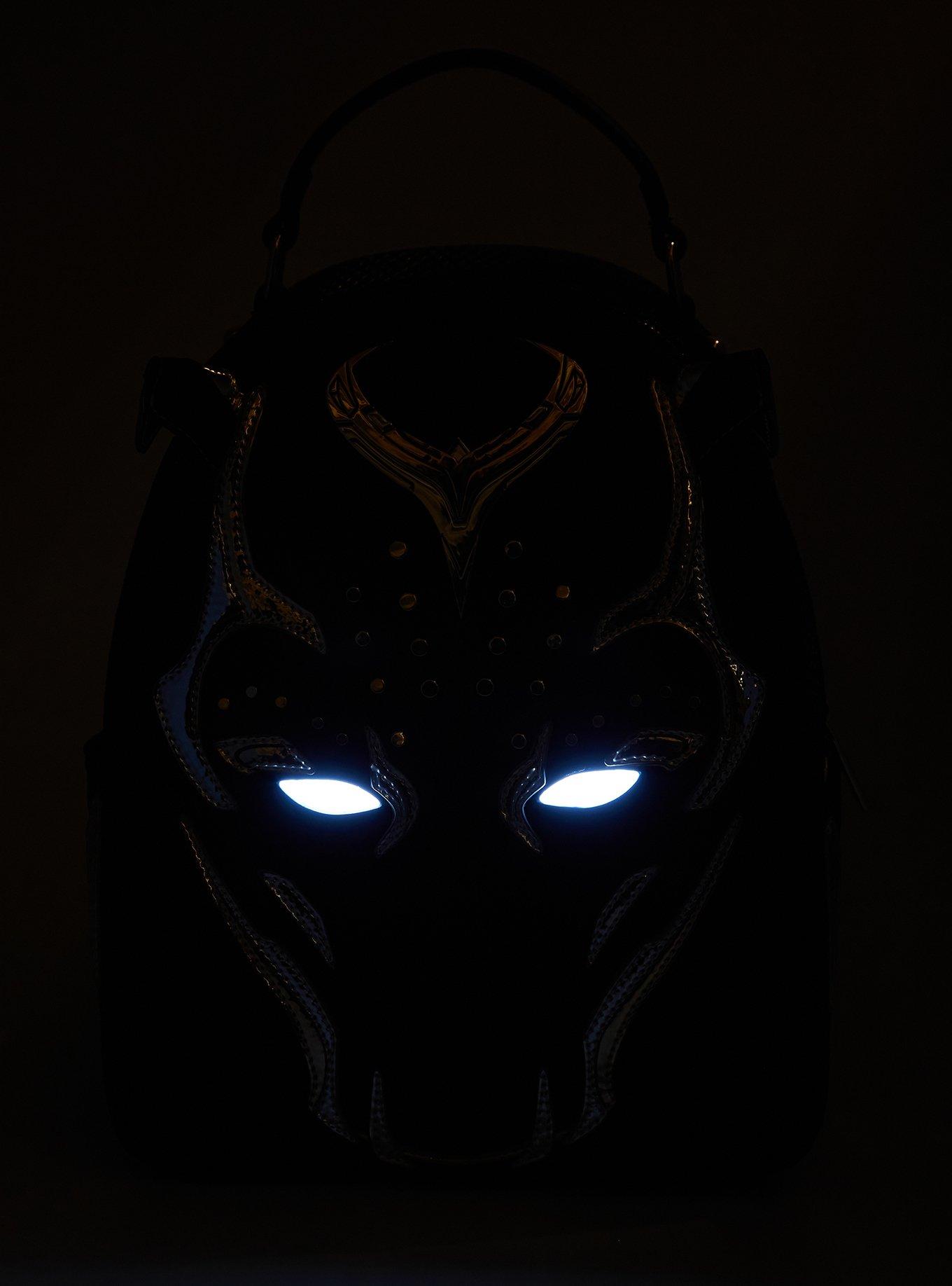 Marvel Black Panter: Wakanda Forever Black Panther Mask Light-Up Mini Backpack - BoxLunch Exclusive, , alternate