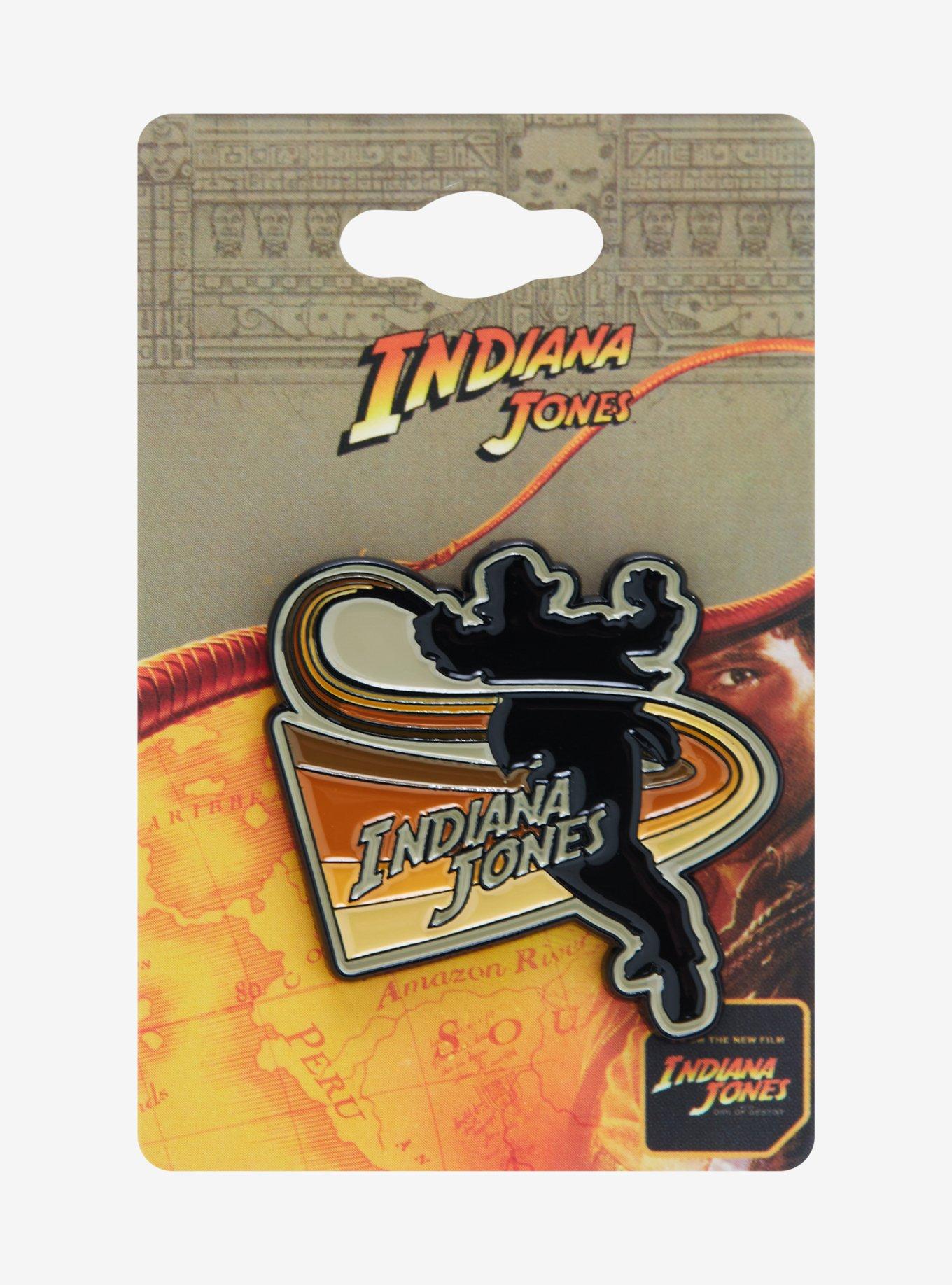 Indiana Jones Whip Silhouette Portrait Enamel Pin, , alternate
