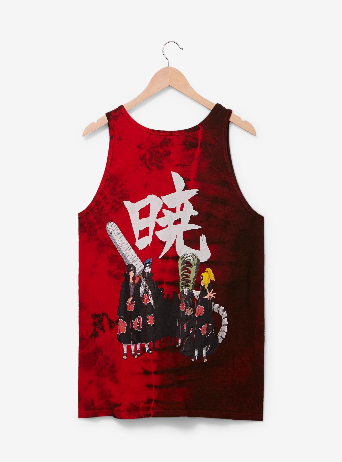 Naruto Shippuden Akatsuki Split-Dye Tank Top - BoxLunch Exclusive, BLACK, alternate