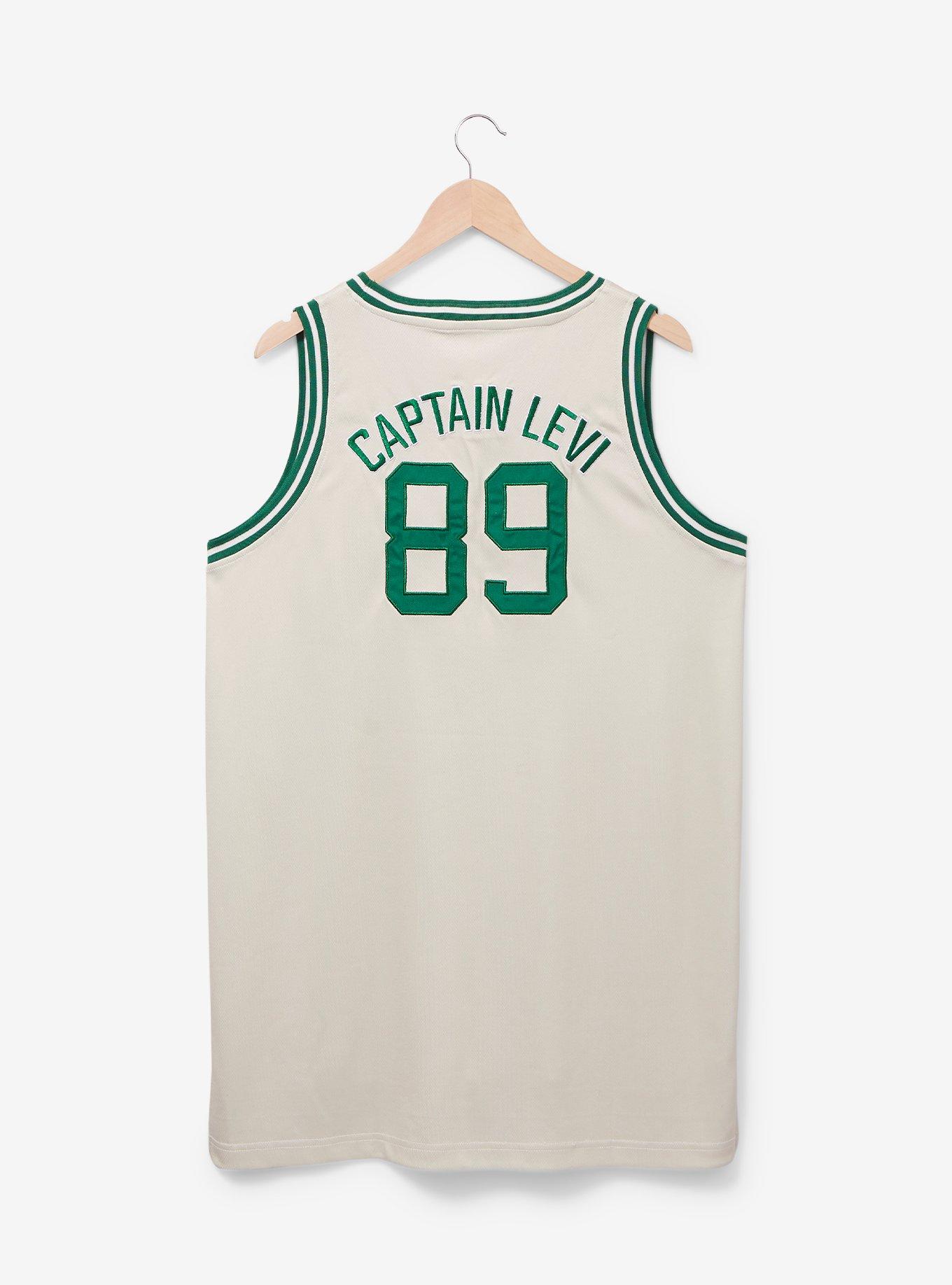 Attack on Titan Captain Levi Basketball Jersey - BoxLunch Exclusive, BEIGE, alternate