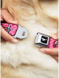 Ford Mustang Bars Text Pink Logo Repeat Seatbelt Buckle Dog Collar, MULTICOLOR, alternate