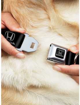 Honda Logo Black Silver Seatbelt Buckle Dog Collar, , hi-res