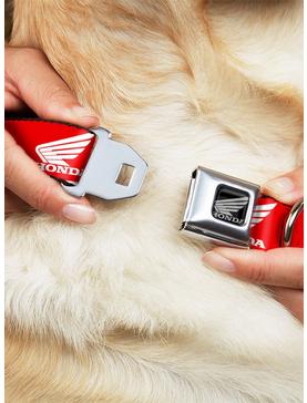 Honda Motorcycle Logo Red White Seatbelt Buckle Dog Collar, , hi-res