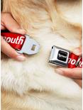 Plymouth Text Logo Seatbelt Buckle Dog Collar, RED, alternate