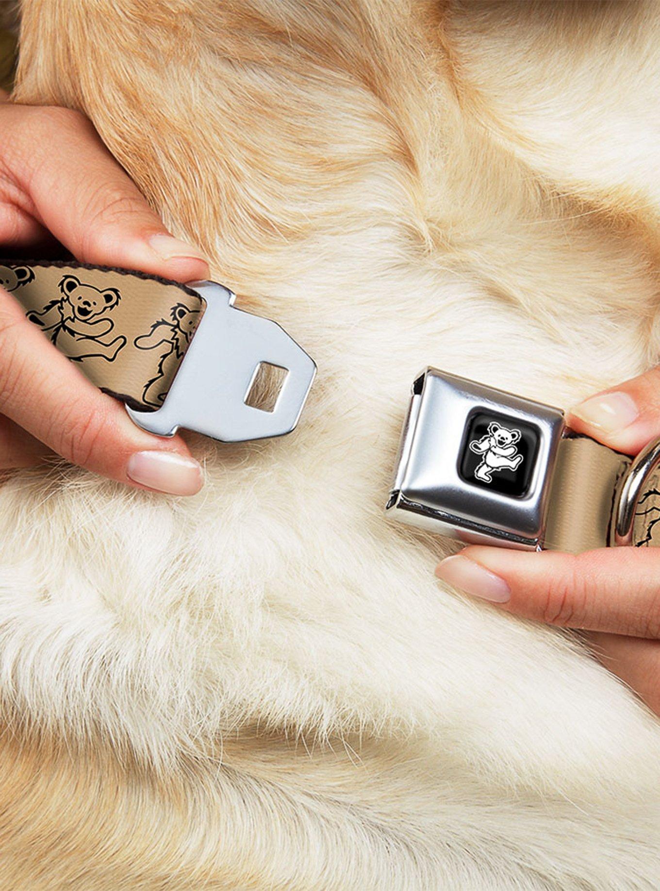 Grateful Dead Dancing Bears Seatbelt Buckle Dog Collar, , hi-res