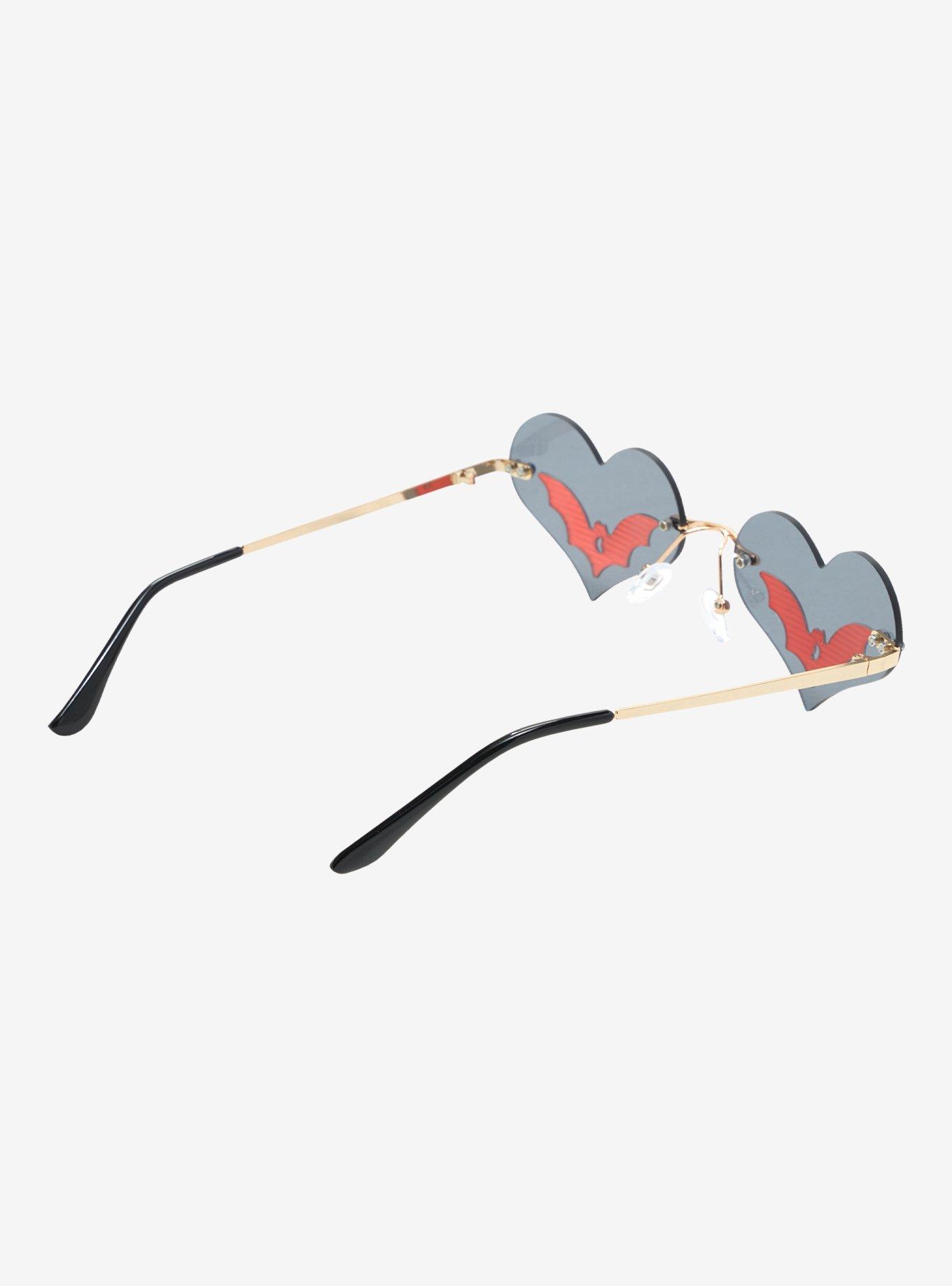 Red Bat Heart Sunglasses, , alternate