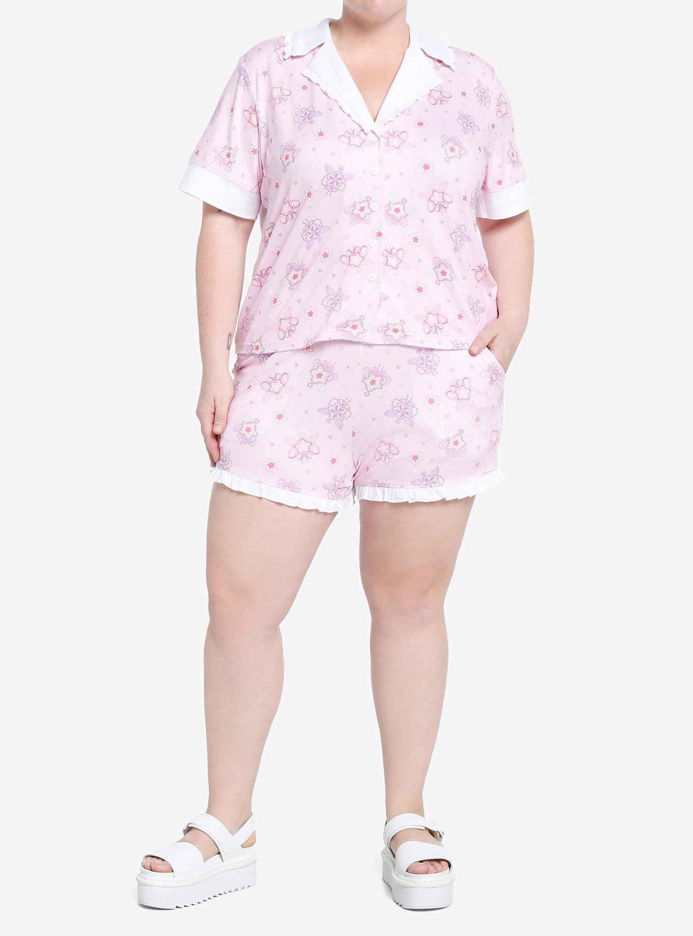 Kawaii Sakura Bunny Ears Girls Button-Up Lounge Top Plus Size, MULTI, alternate
