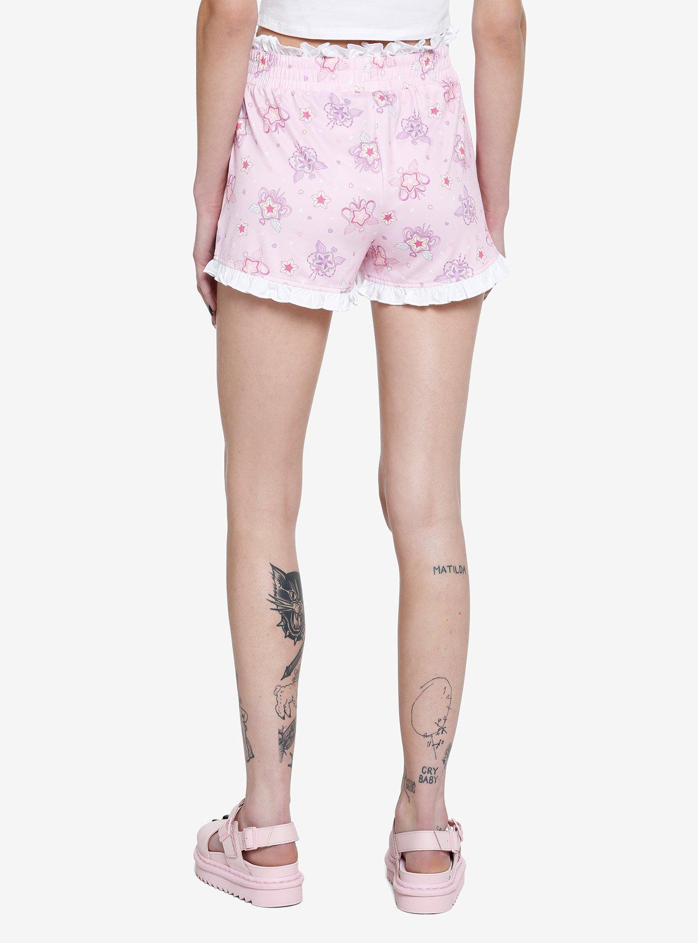 Kawaii Sakura Ruffle Lounge Shorts, MULTI, alternate