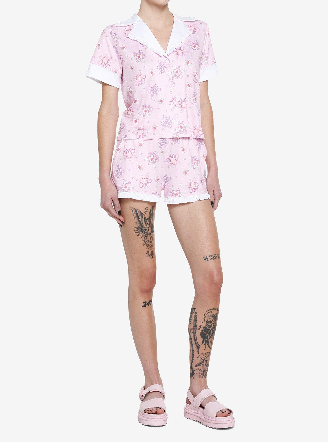 Kawaii Sakura Ruffle Lounge Shorts, MULTI, alternate