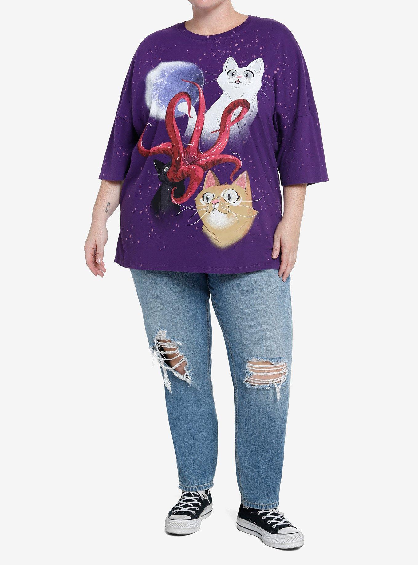 Her Universe Marvel The Marvels Flerkittens Athletic Jersey T-Shirt Plus Size, MULTI, alternate