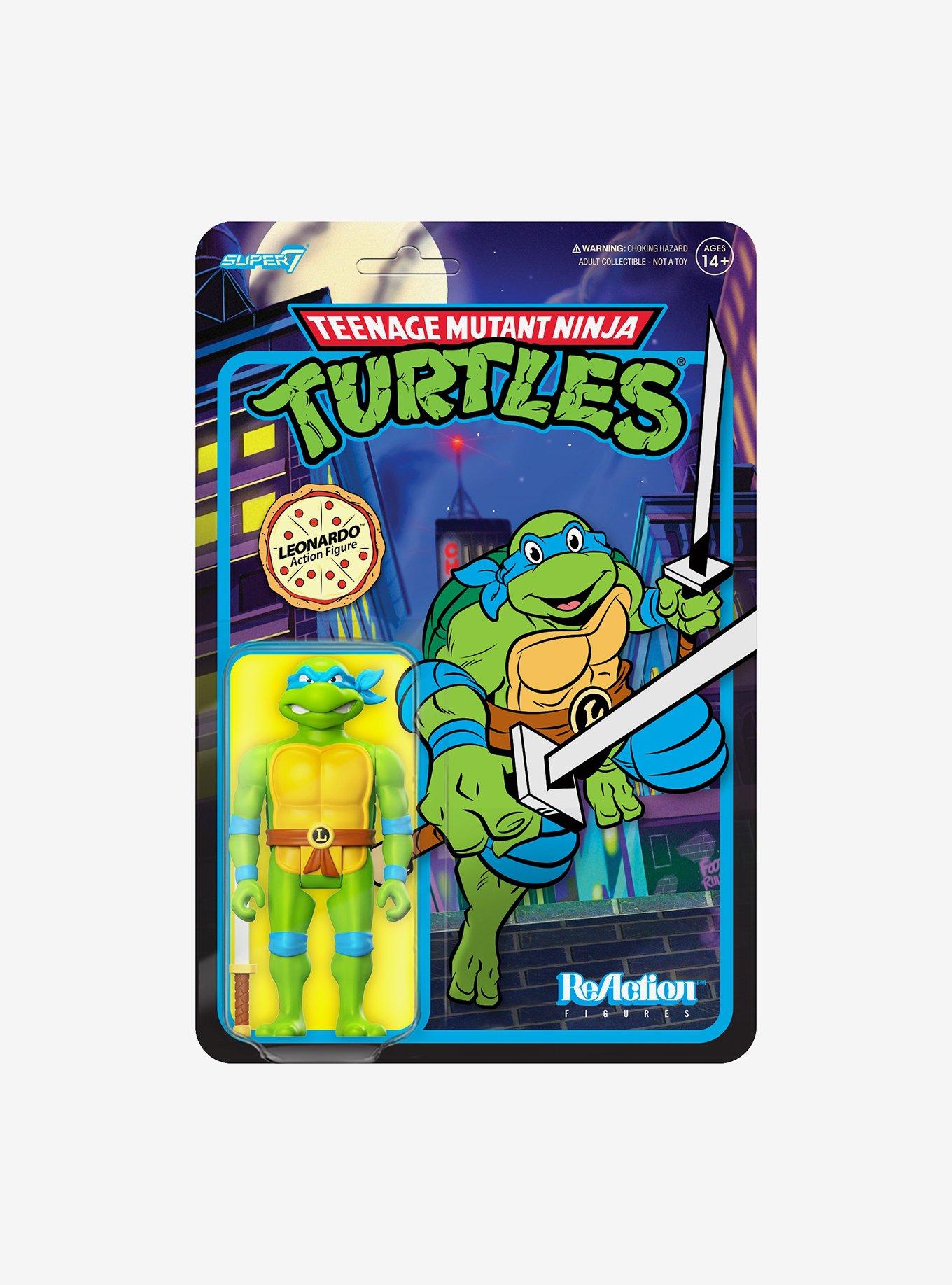 Super7 ReAction Teenage Mutant Ninja Turtles Toon Leonardo Figure, , alternate
