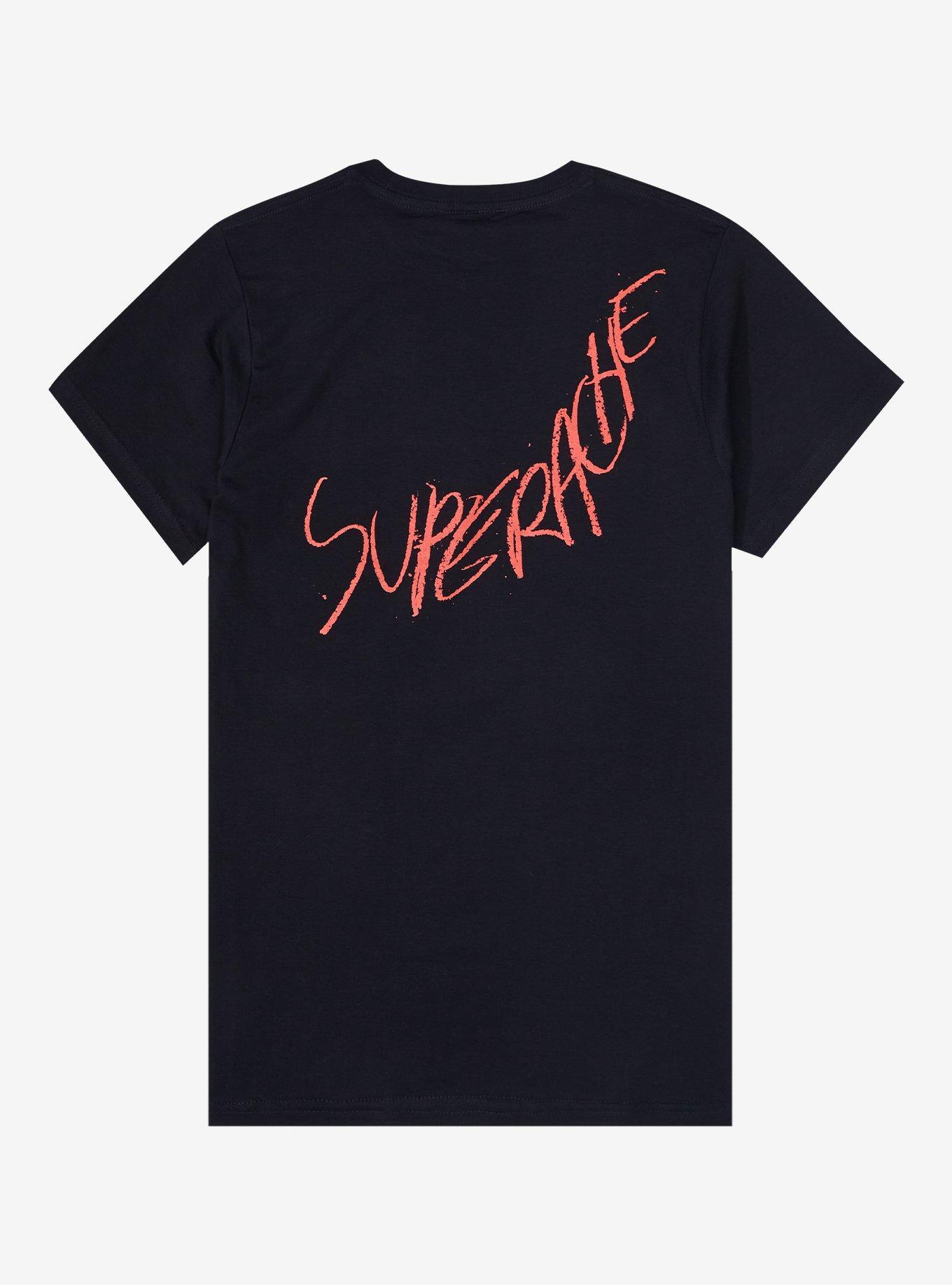 Conan Gray Superache Album Cover Boyfriend Fit Girls T-Shirt, BLACK, alternate