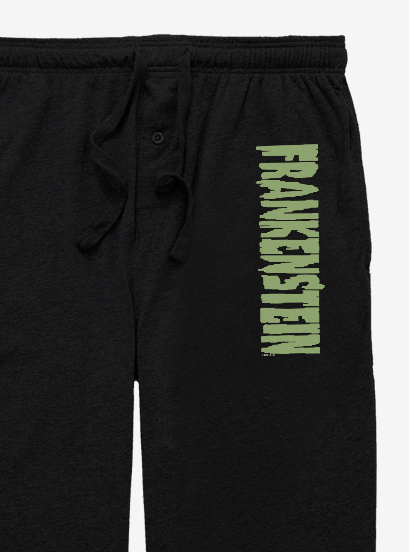 Universal Monsters Frankenstein Logo Pajama Pants, BLACK, alternate