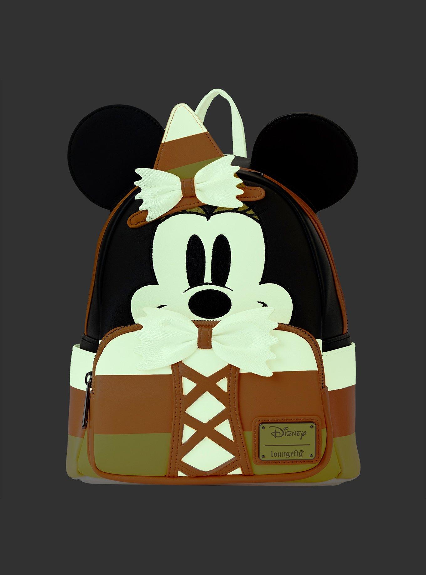 Loungefly Disney Minnie Mouse Candy Corn Glow-In-The-Dark Mini Backpack, , hi-res