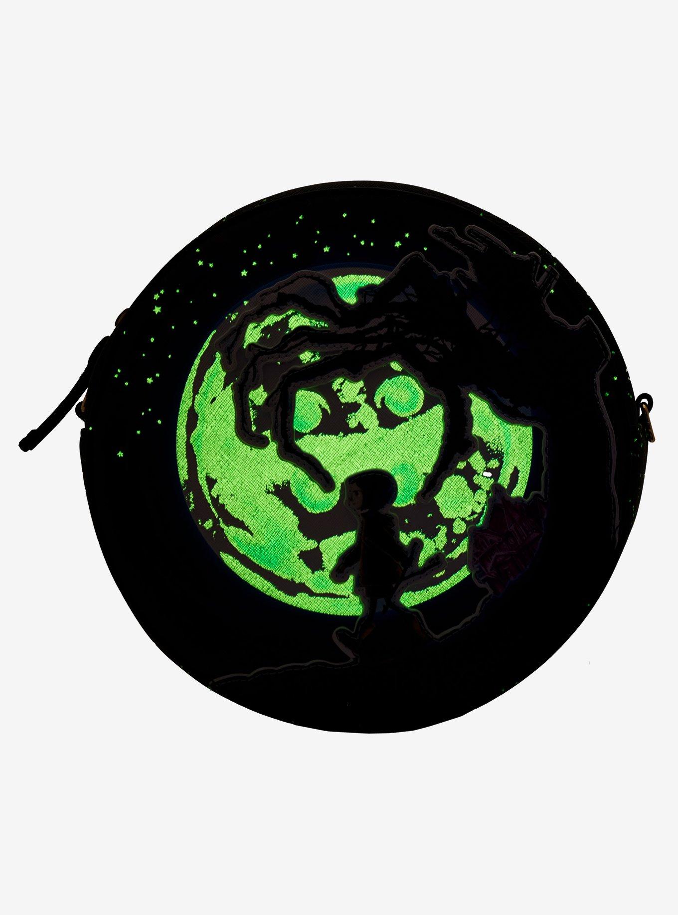 Loungefly Coraline Glow-In-The-Dark Moon Crossbody Bag, , alternate