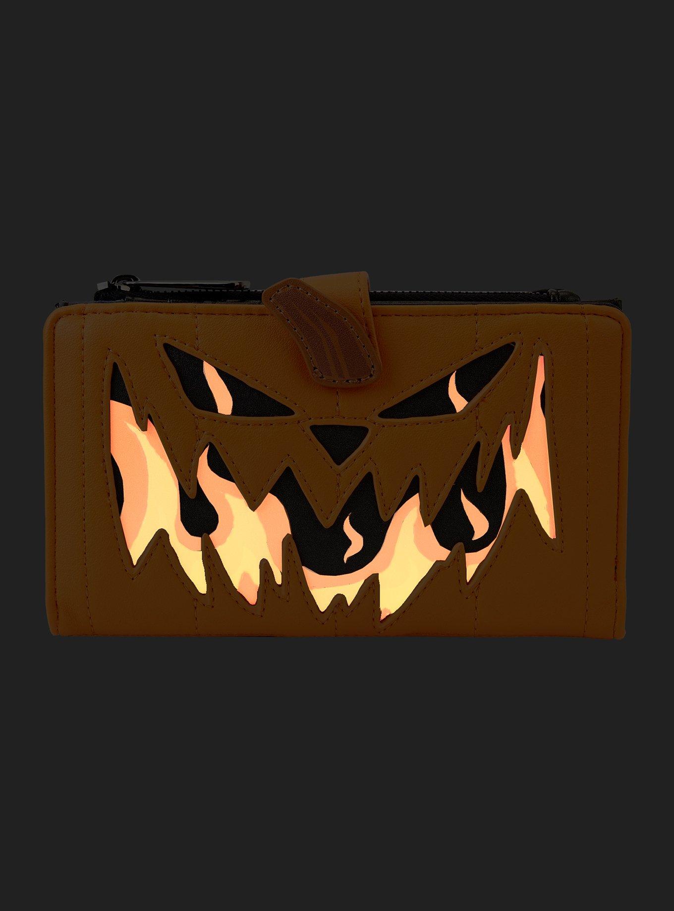 Loungefly The Nightmare Before Christmas Pumpkin Jack Glow-In-The-Dark Zipper Wallet, , alternate