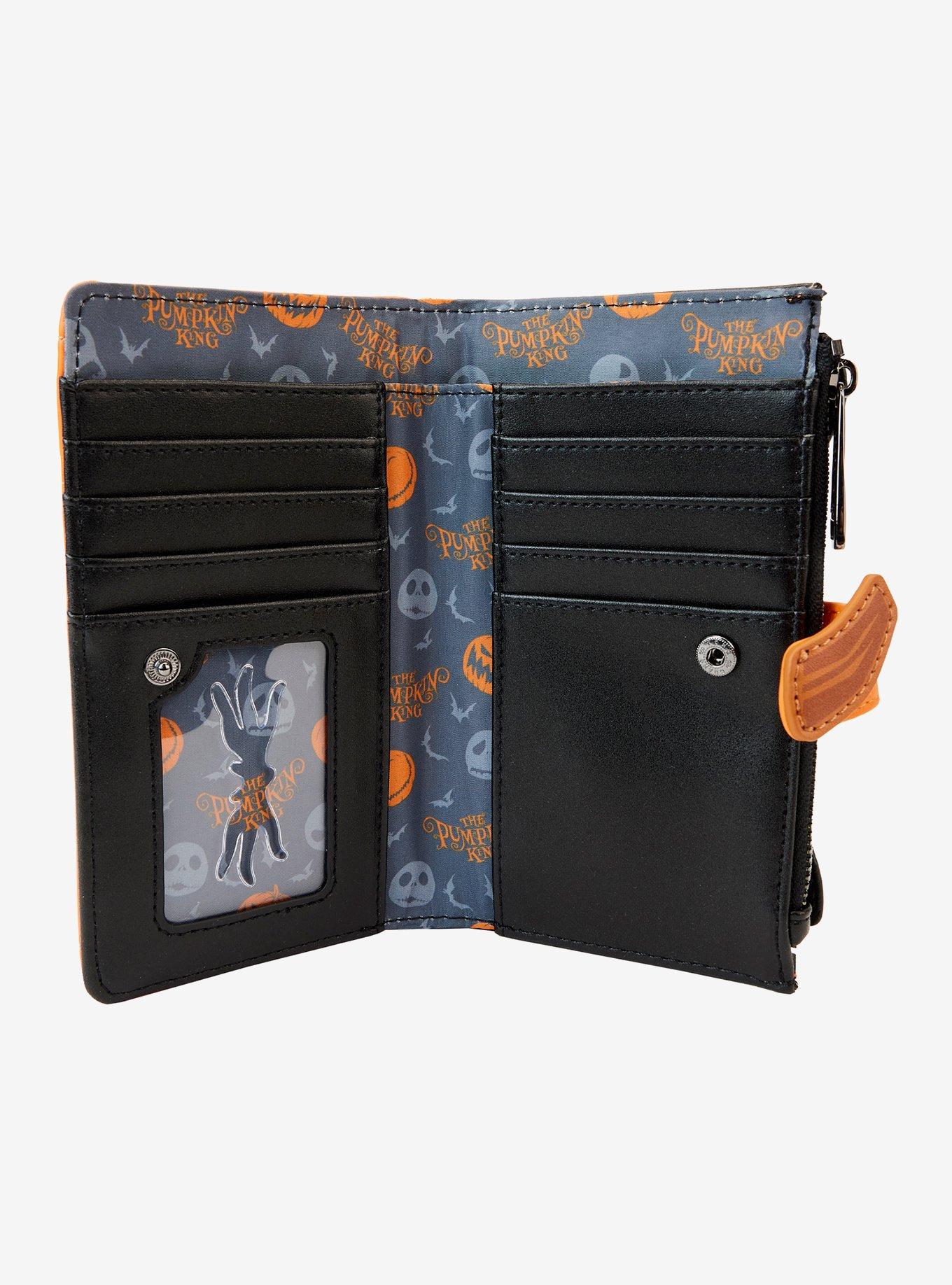 Loungefly The Nightmare Before Christmas Pumpkin Jack Glow-In-The-Dark Zipper Wallet, , alternate