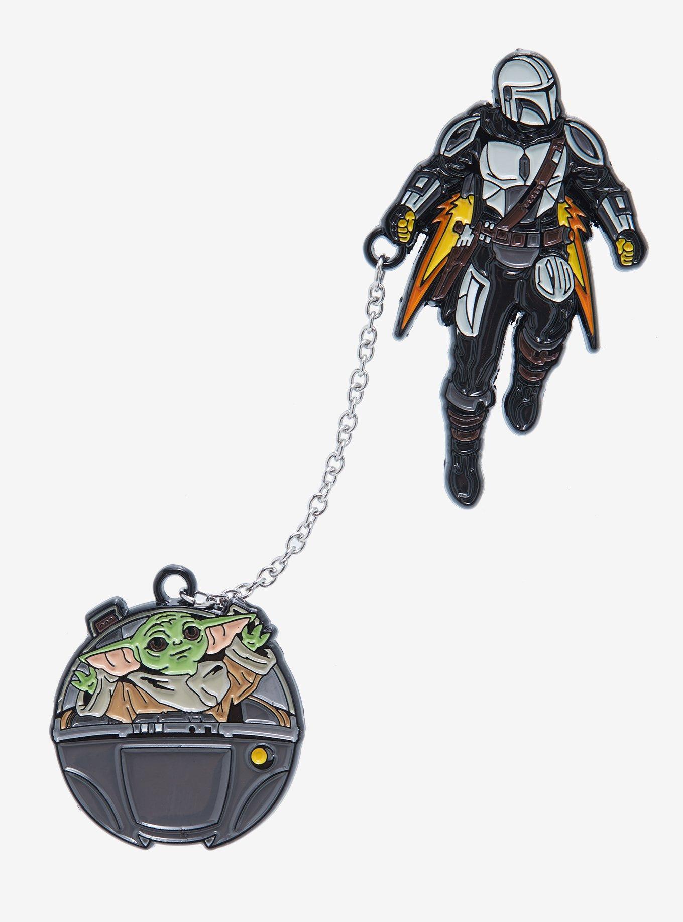 Star Wars The Mandalorian Mando & Grogu Chain Pin Set , , alternate