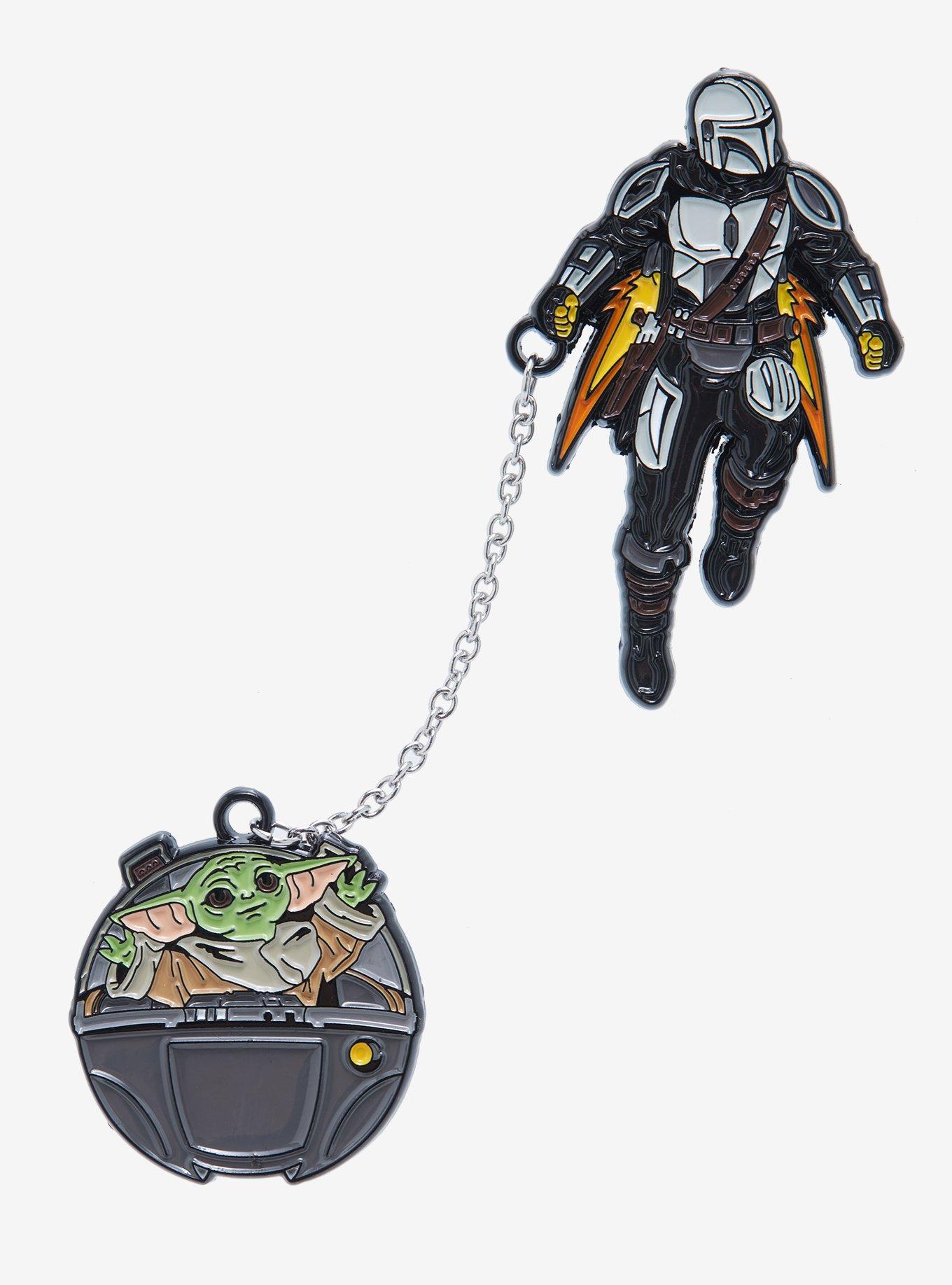 Star Wars The Mandalorian Mando & Grogu Chain Pin Set , , hi-res