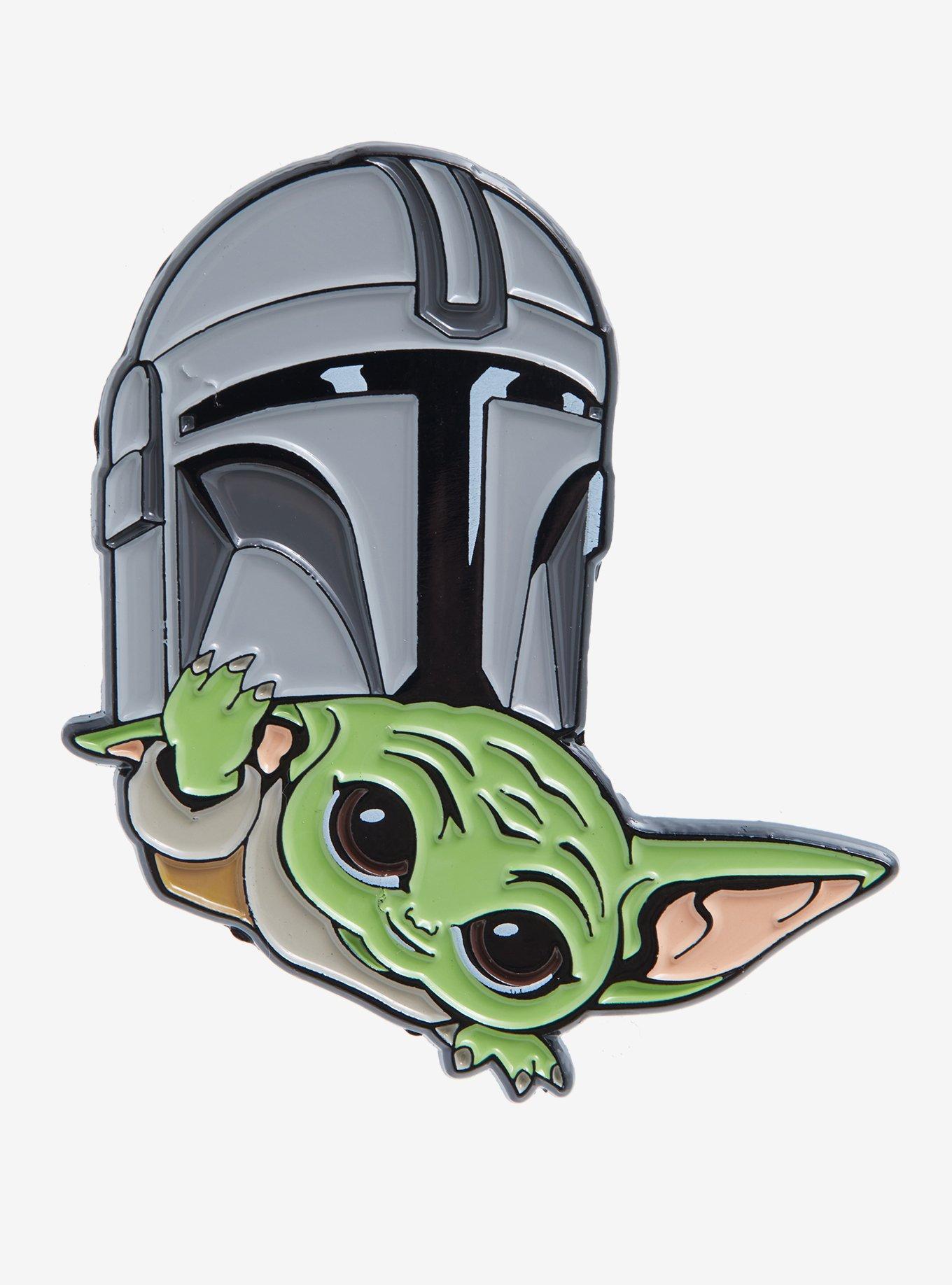 Star Wars The Mandalorian Grogu Peek Enamel Pin, , alternate