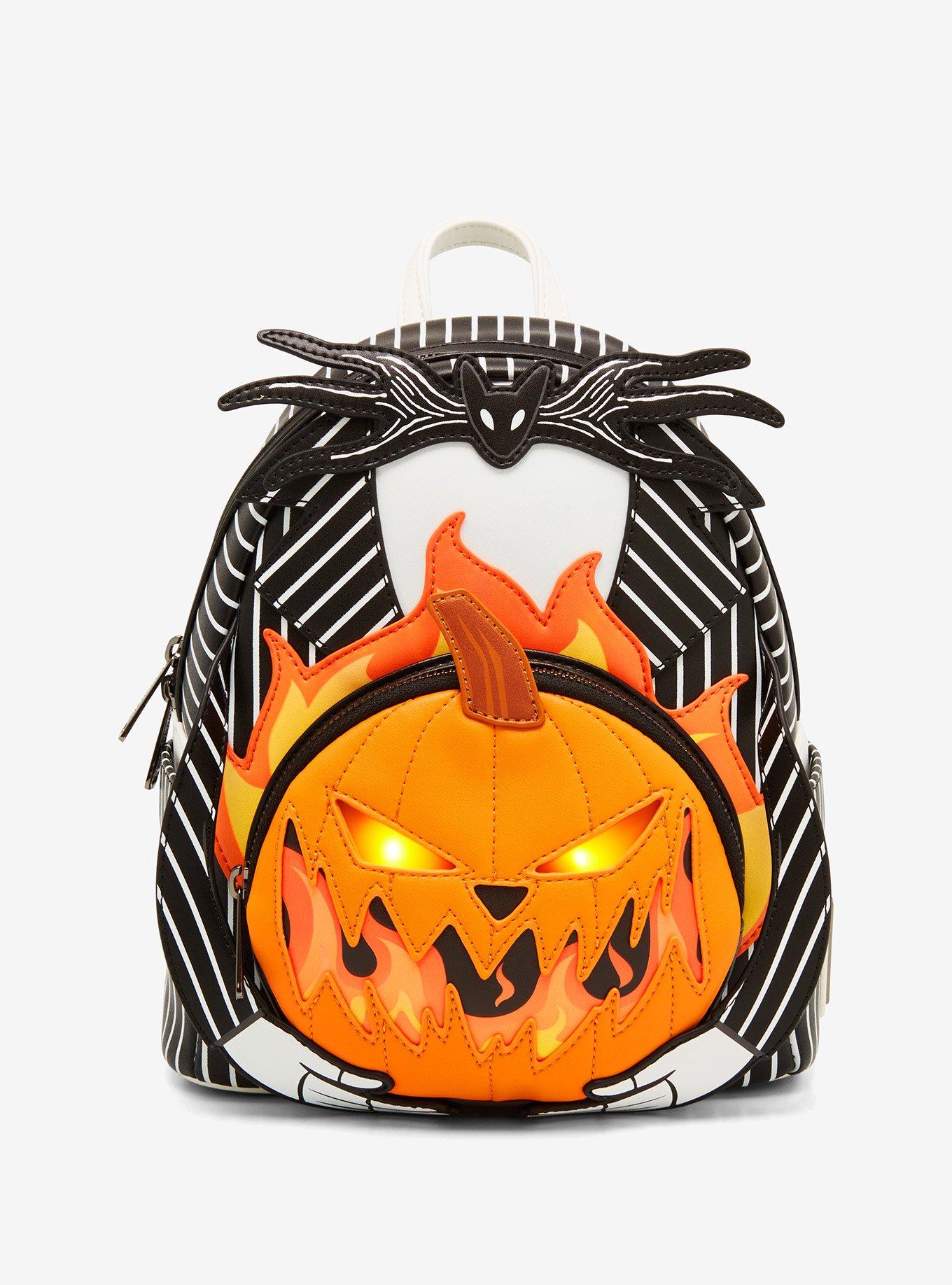 Loungefly The Nightmare Before Christmas Jack Pumpkin Glow-In-The-Dark Mini Backpack, , alternate