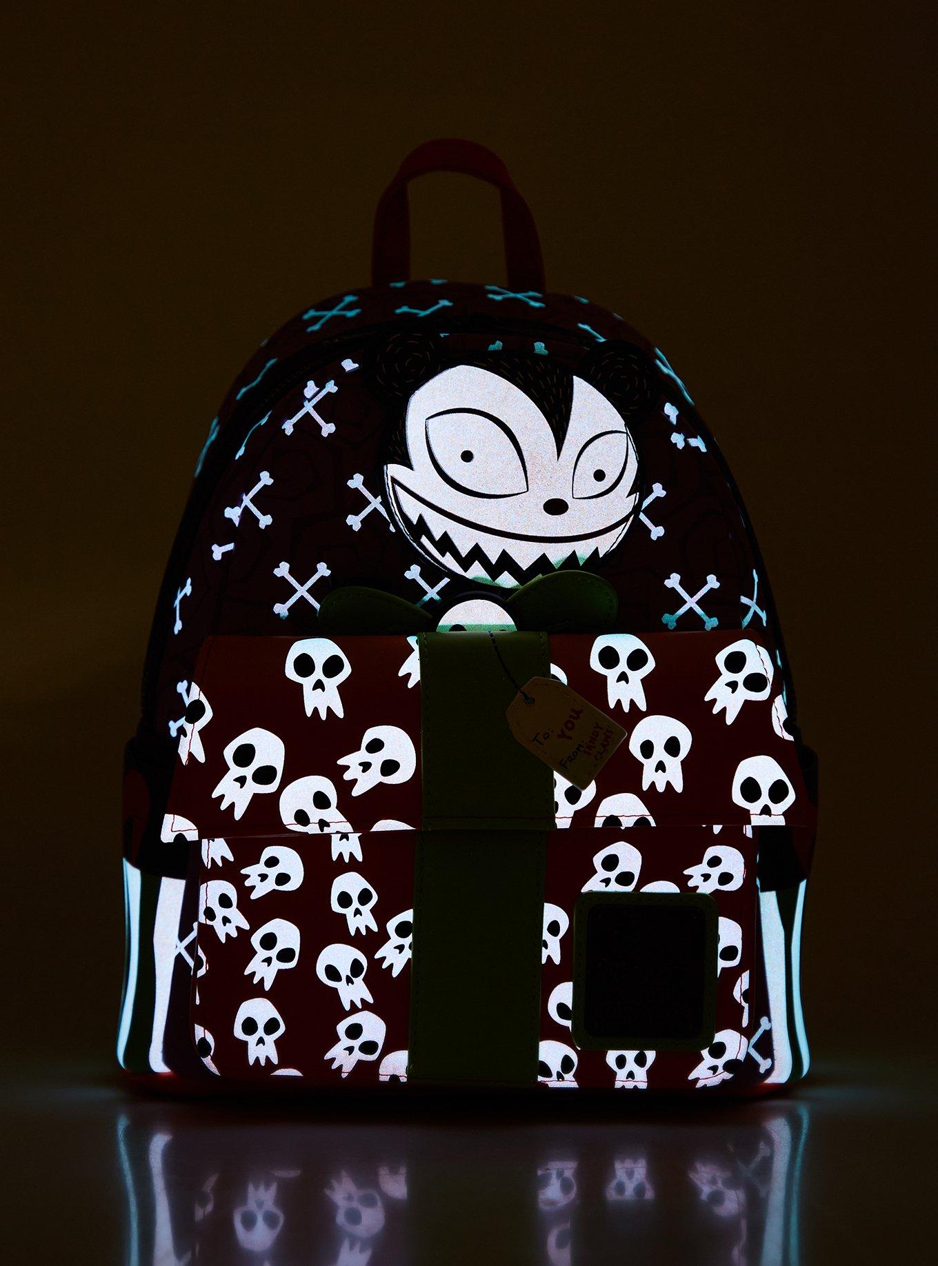 Loungefly The Nightmare Before Christmas 30th Anniversary Scary Teddy Glow-In-The-Dark Mini Backpack, , alternate