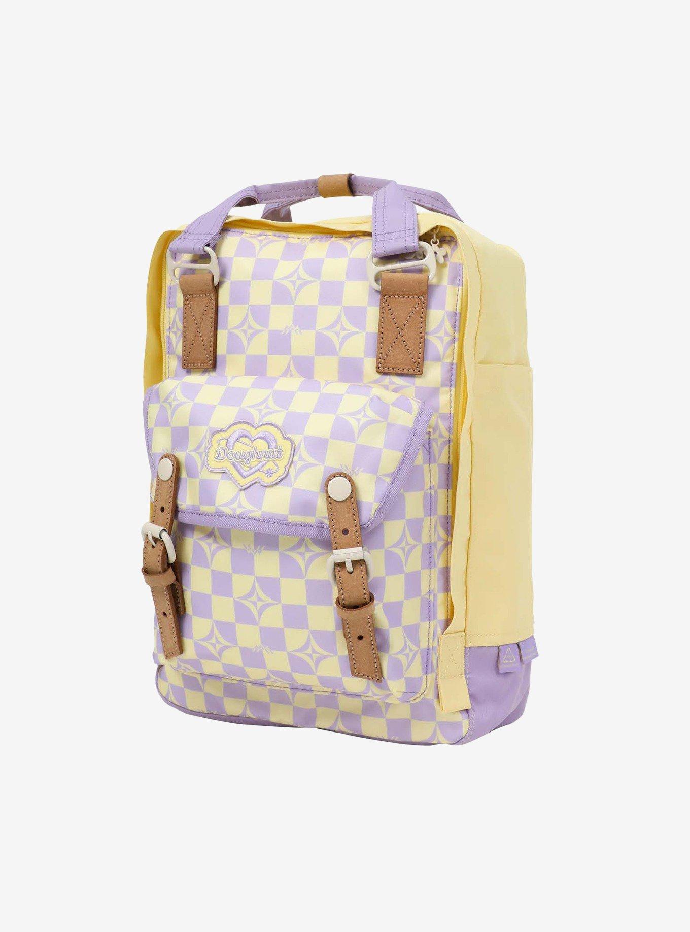 Doughnut Macaroon Kaleido Buttery Checkered Backpack, , alternate