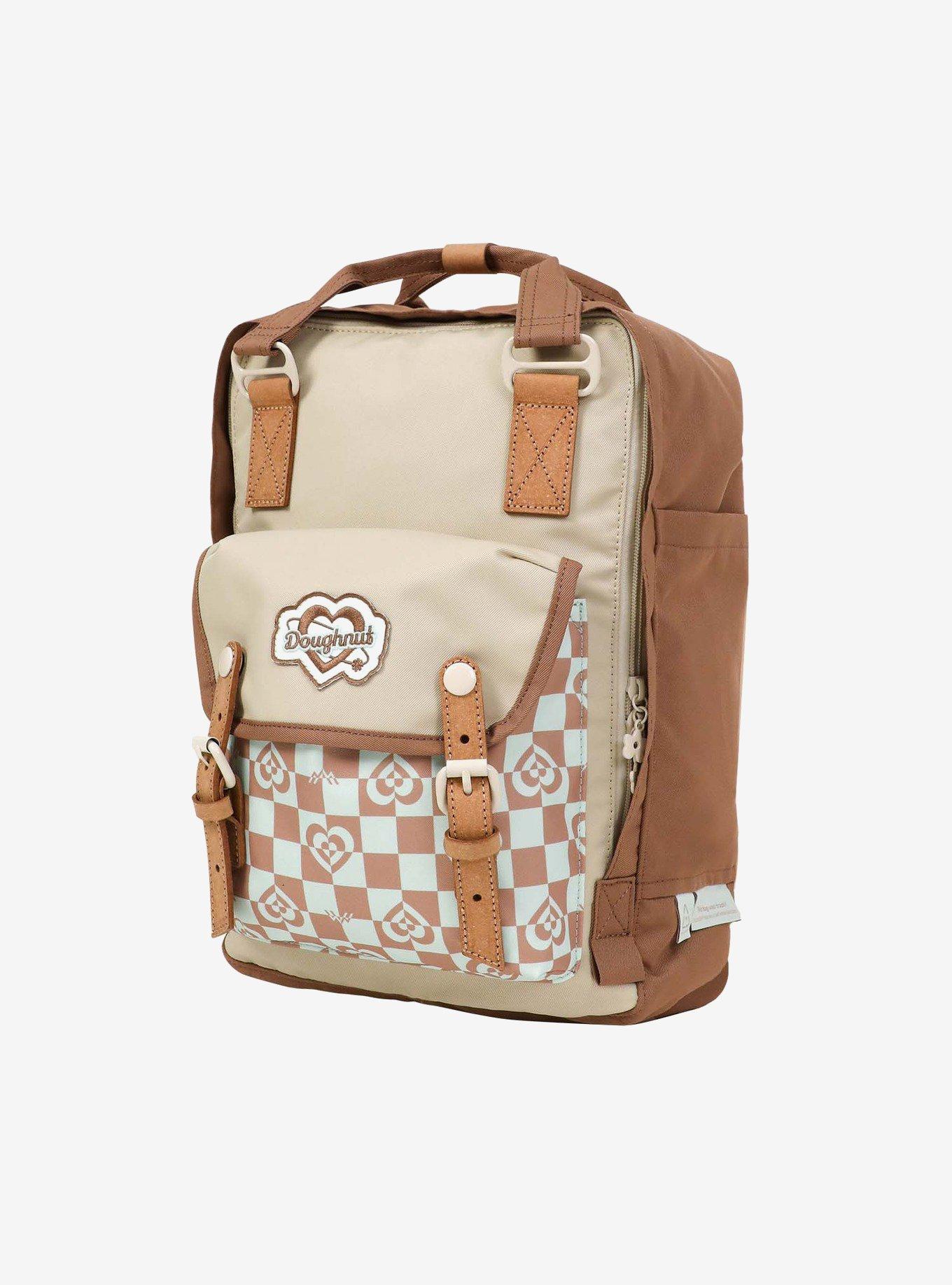 Doughnut Macaroon Kaleido Mushroom Checkered Backpack, , alternate