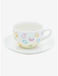 Sailor Moon Symbols Allover Print Iridescent Teacup with Saucer, , alternate
