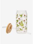 Studio Ghibli My Neighbor Totoro Floral Totoro Allover Print Glass with Straw - BoxLunch Exclusive, , alternate