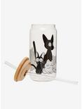 Studio Ghibli Kiki's Delivery Service Jiji & Lily Kittens Glass Cup with Lid & Straw - BoxLunch Exclusive, , alternate